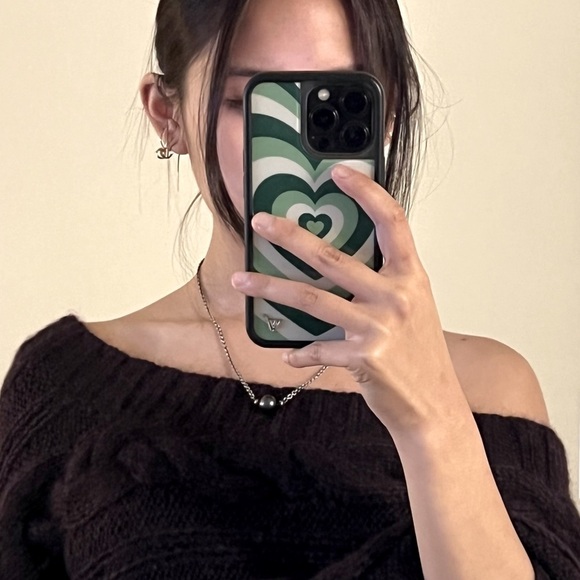 12mm Genuine Tahitian pearl/SS Necklace - Picture 5 of 11